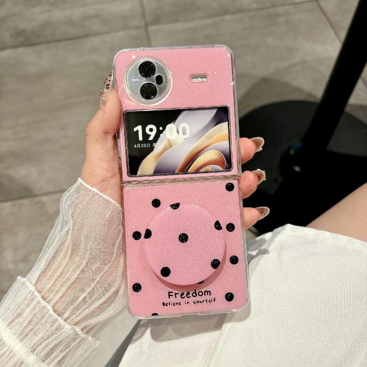 For vivo X Flip Glitter Powder Dots Pattern Phone Case with Holder