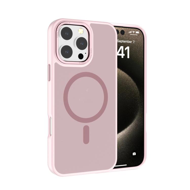 For iPhone 16 Pro Max Kalebol Metal Lens Frame MagSafe Frosted PC Phone Case
