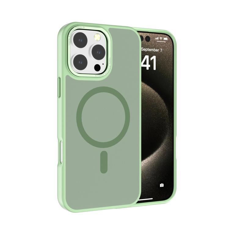 For iPhone 16 Pro Max Kalebol Metal Lens Frame MagSafe Frosted PC Phone Case