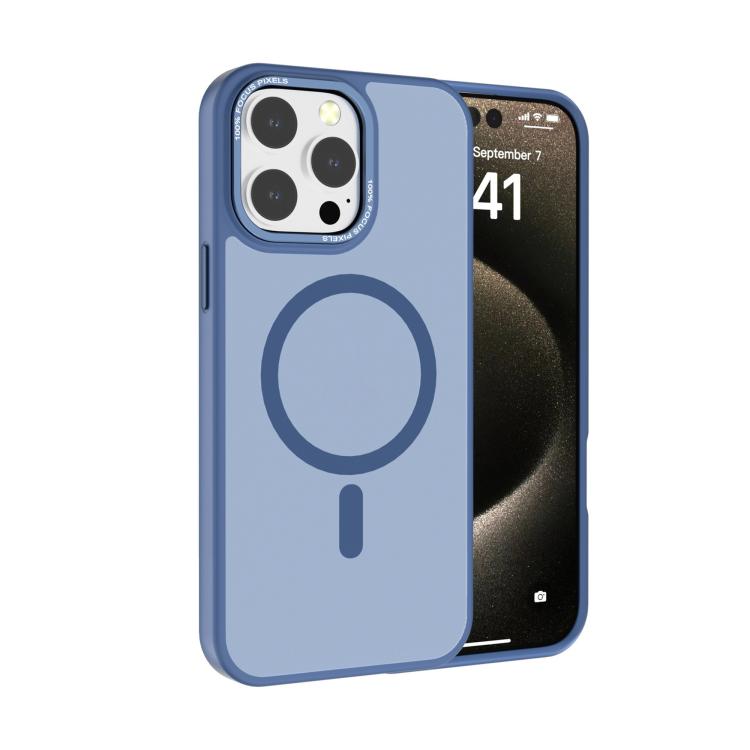 For iPhone 14 Pro Kalebol Metal Lens Frame MagSafe Frosted PC Phone Case