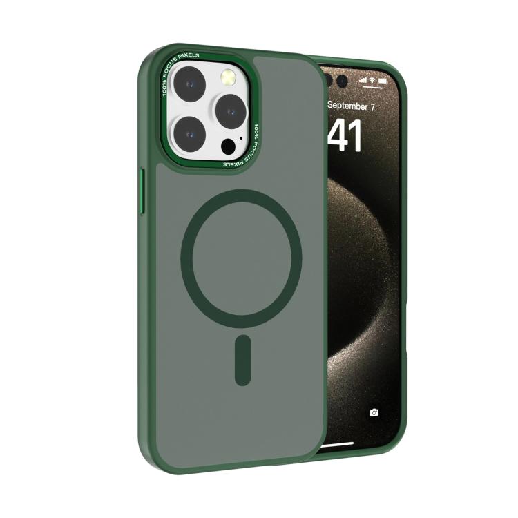 For iPhone 13 Pro Max Kalebol Metal Lens Frame MagSafe Frosted PC Phone Case
