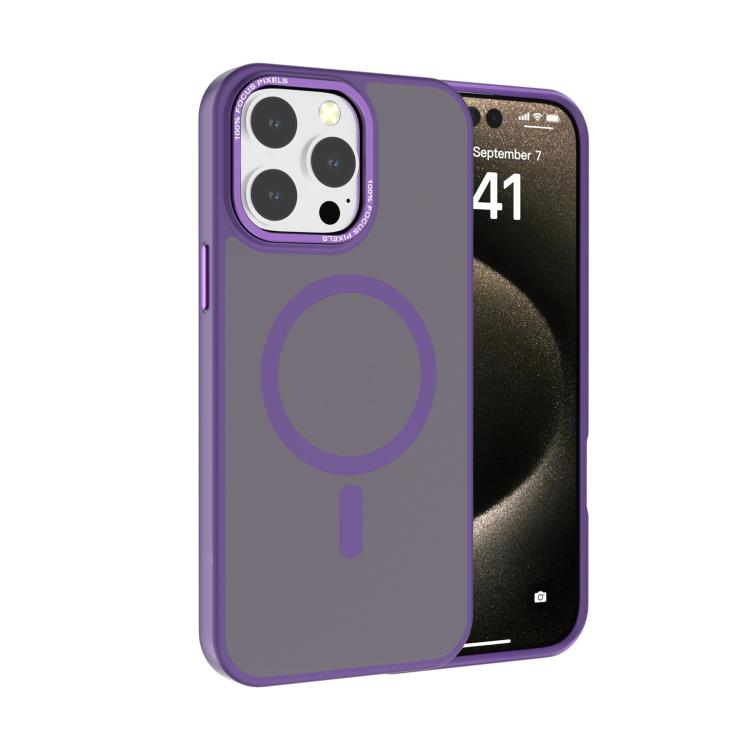 For iPhone 13 Pro Max Kalebol Metal Lens Frame MagSafe Frosted PC Phone Case