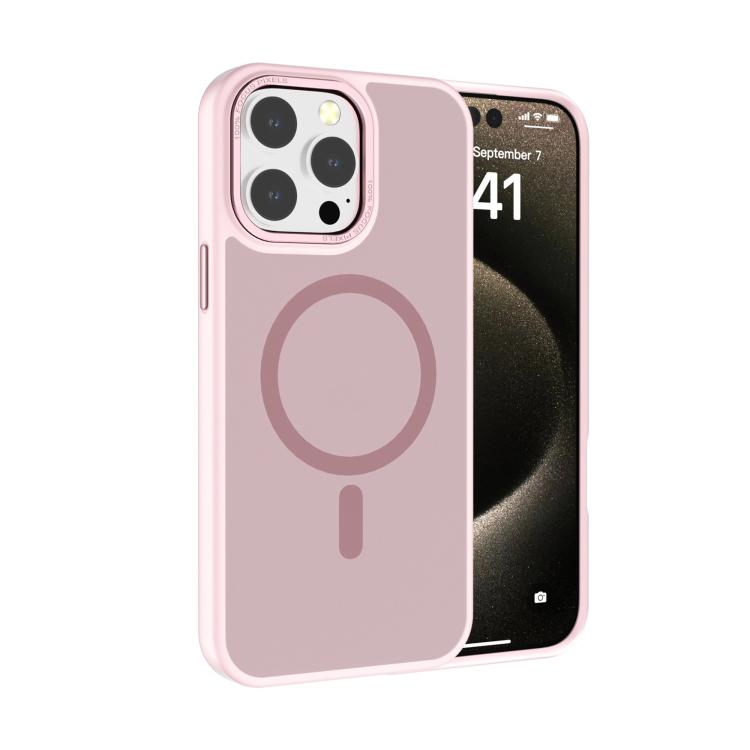 For iPhone 13 Pro Kalebol Metal Lens Frame MagSafe Frosted PC Phone Case