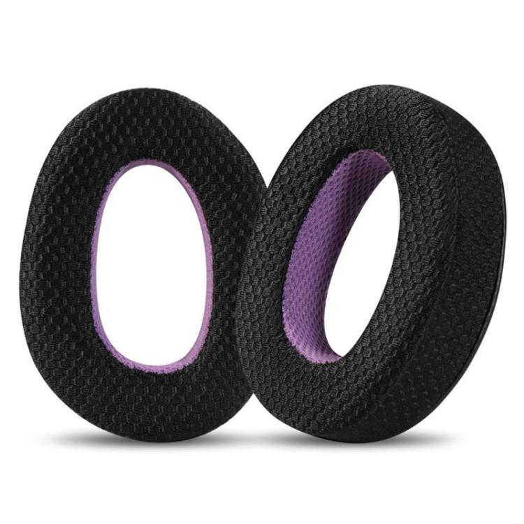 2pcs Insert Replacement Earpads For Sennheiser GSP370 / GSP300 / GSP350 / GSP305 / GSP301, Material:Weaving Mesh - Black Purple