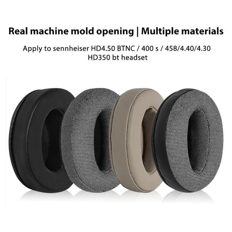2pcs Insert Replacement Earpads For Sennheiser HD4.30 / HD350BT / HD400s / HD420s / HD458BT / HD300 / HD4.50 / HD4.40BT, Material:Protein Leather White