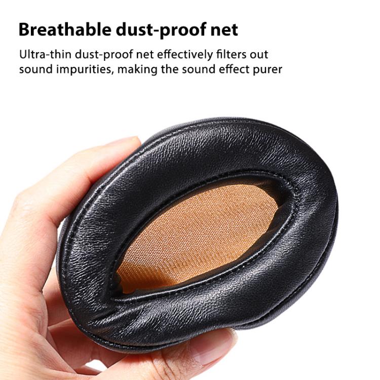 2pcs Insert Mesh Replacement Earpads For Sennheiser MOMENTUM 2.0 - Black Yellow