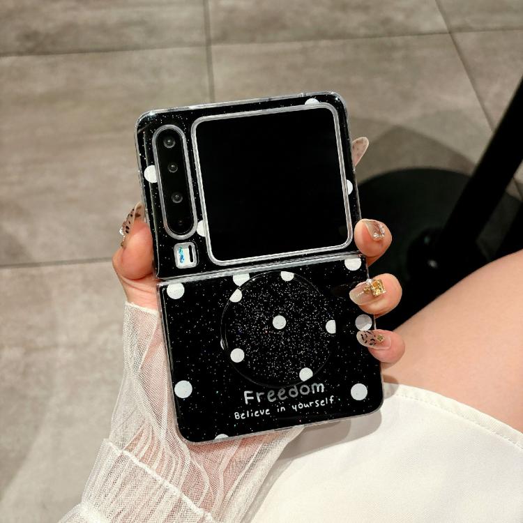 For Huawei Pura X Glitter Powder Dots Pattern Phone Case with Holder