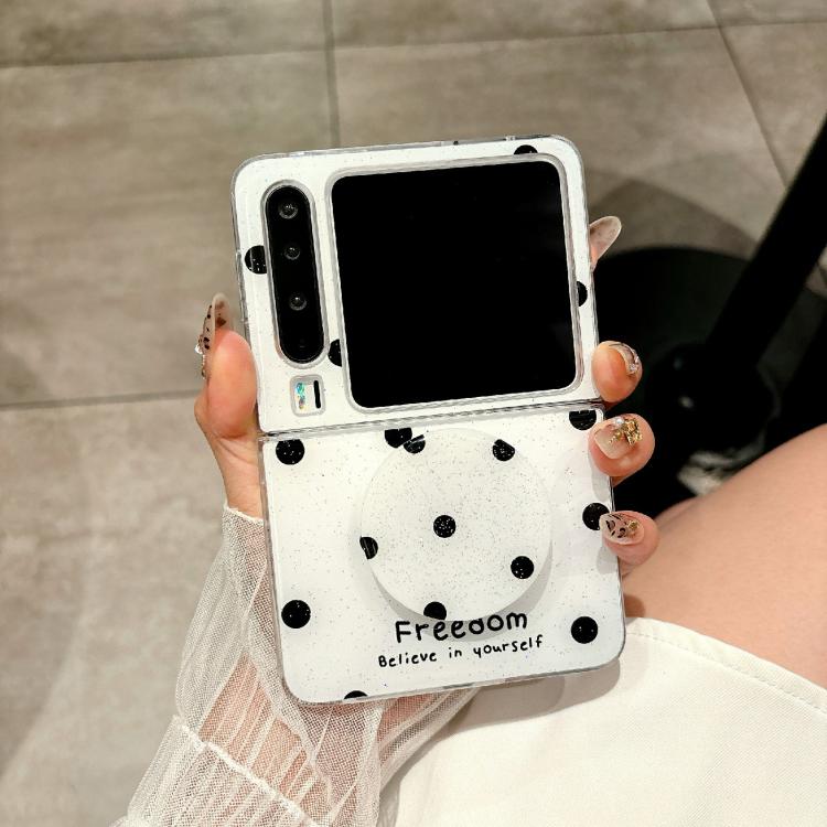 For Huawei Pura X Glitter Powder Dots Pattern Phone Case with Holder