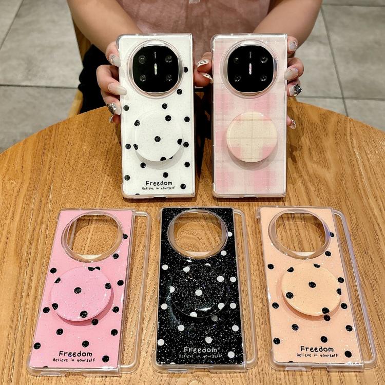 For Huawei Mate X6 Glitter Powder Dots Pattern Phone Case with Holder