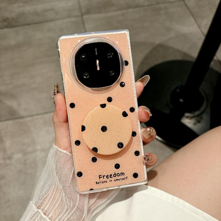 For Huawei Mate X6 Glitter Powder Dots Pattern Phone Case with Holder