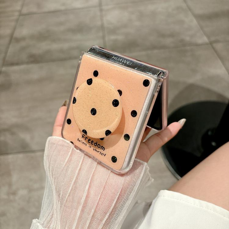 For Huawei Pocket 2 Glitter Powder Dots Pattern Phone Case with Holder