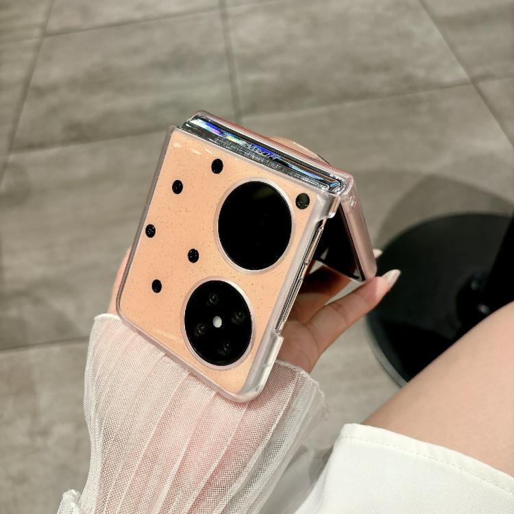 For Huawei Pocket 2 Glitter Powder Dots Pattern Phone Case with Holder