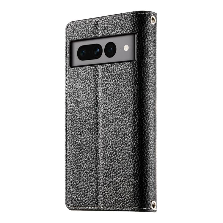 For Google Pixel 7 Pro Stitching Multi-card Zipper Wallet Leather Phone Case with Short Strap