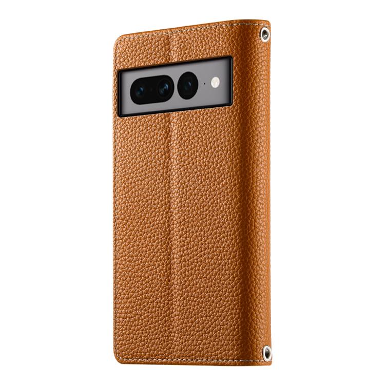 For Google Pixel 7 Pro Stitching Multi-card Zipper Wallet Leather Phone Case with Short Strap
