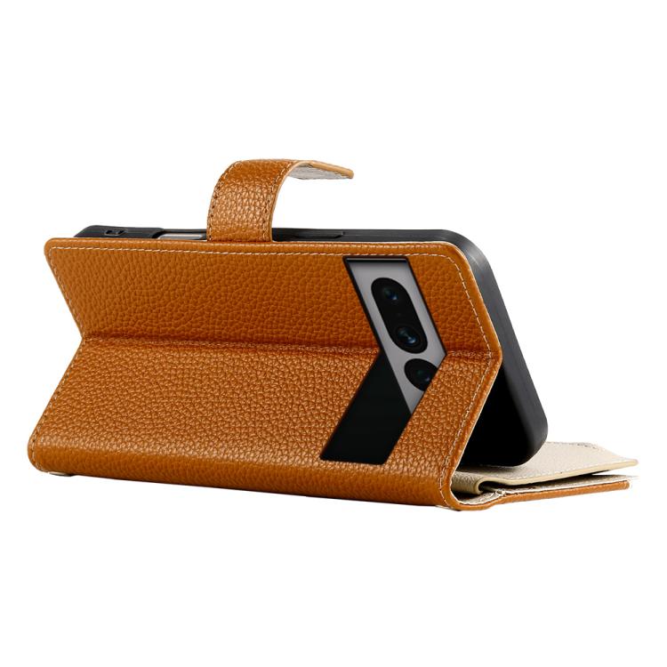For Google Pixel 7 Pro Stitching Multi-card Zipper Wallet Leather Phone Case with Short Strap