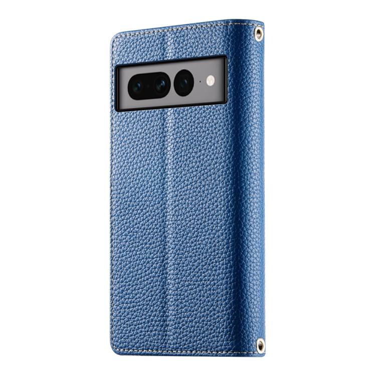 For Google Pixel 7 Pro Stitching Multi-card Zipper Wallet Leather Phone Case with Short Strap