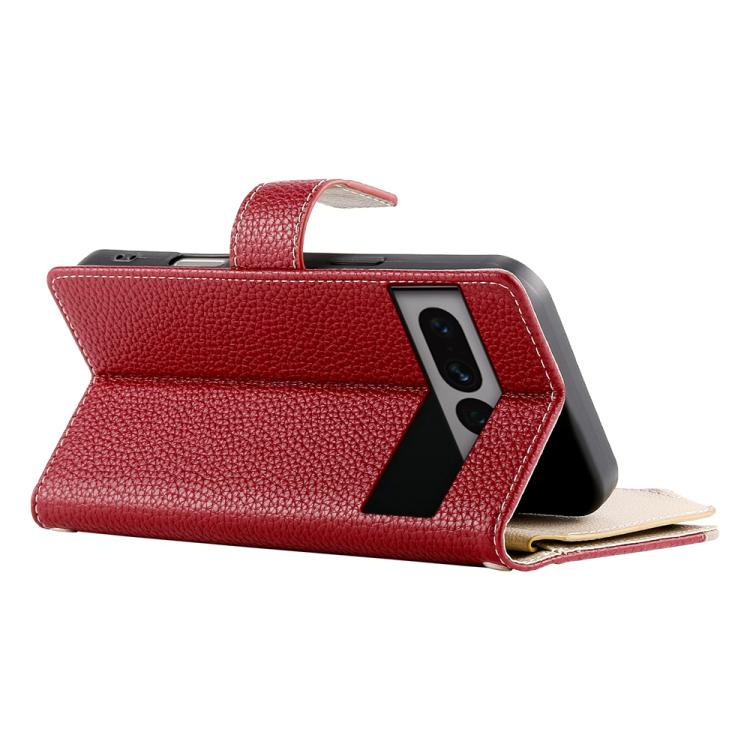 For Google Pixel 7 Pro Stitching Multi-card Zipper Wallet Leather Phone Case with Short Strap