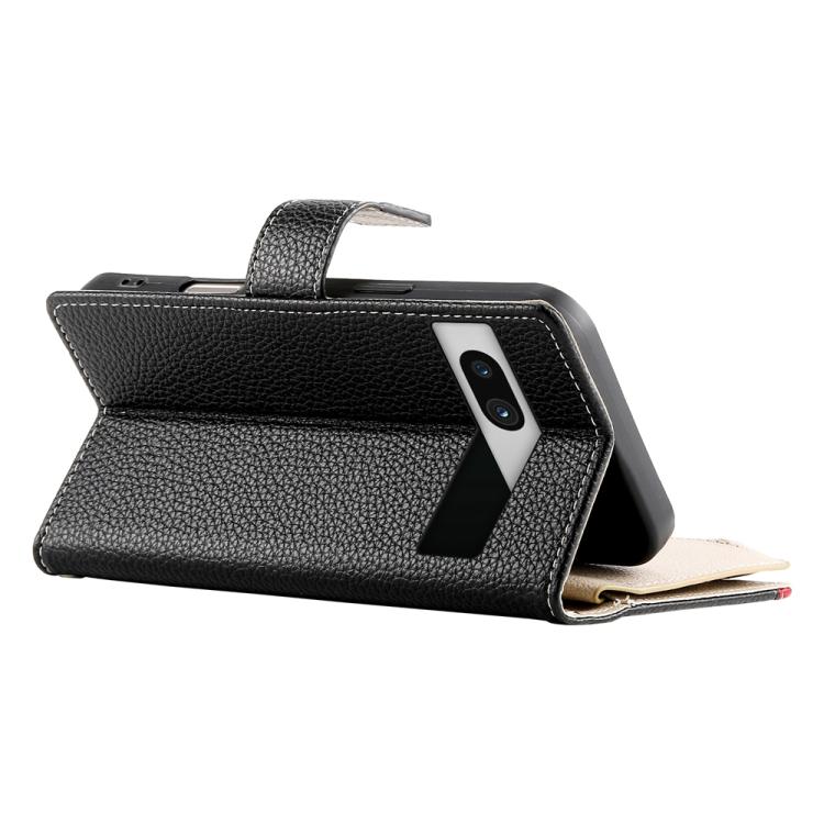 For Google Pixel 7a Stitching Multi-card Zipper Wallet Leather Phone Case with Short Strap