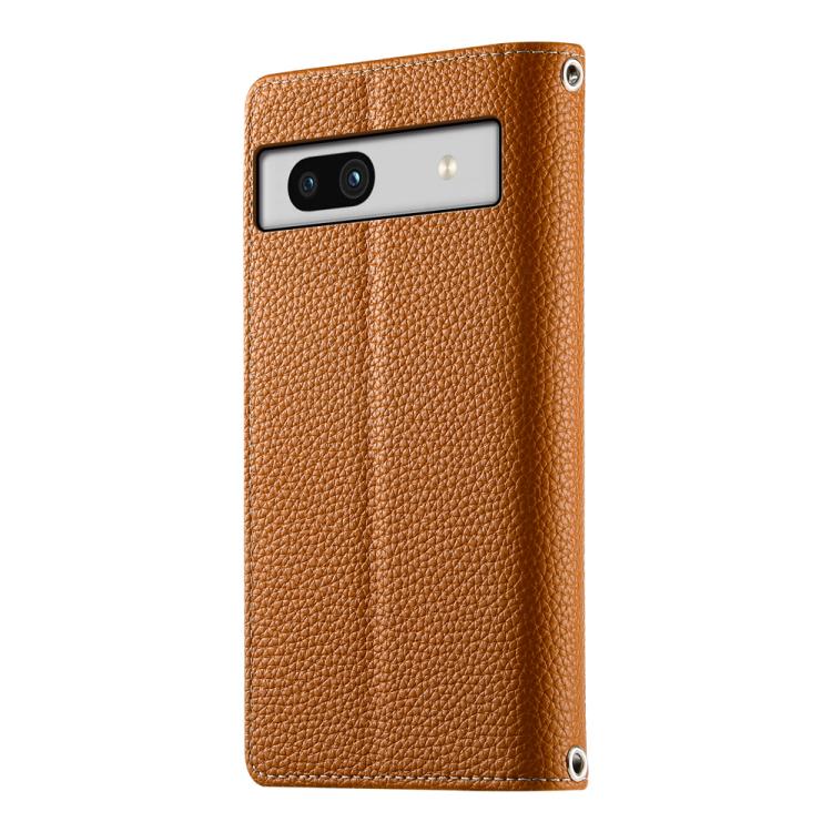 For Google Pixel 7a Stitching Multi-card Zipper Wallet Leather Phone Case with Short Strap