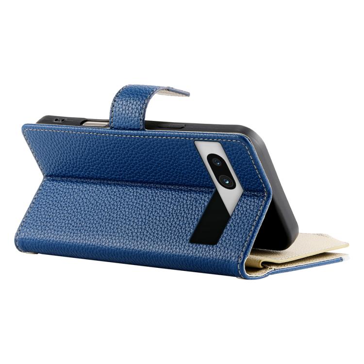 For Google Pixel 7a Stitching Multi-card Zipper Wallet Leather Phone Case with Short Strap