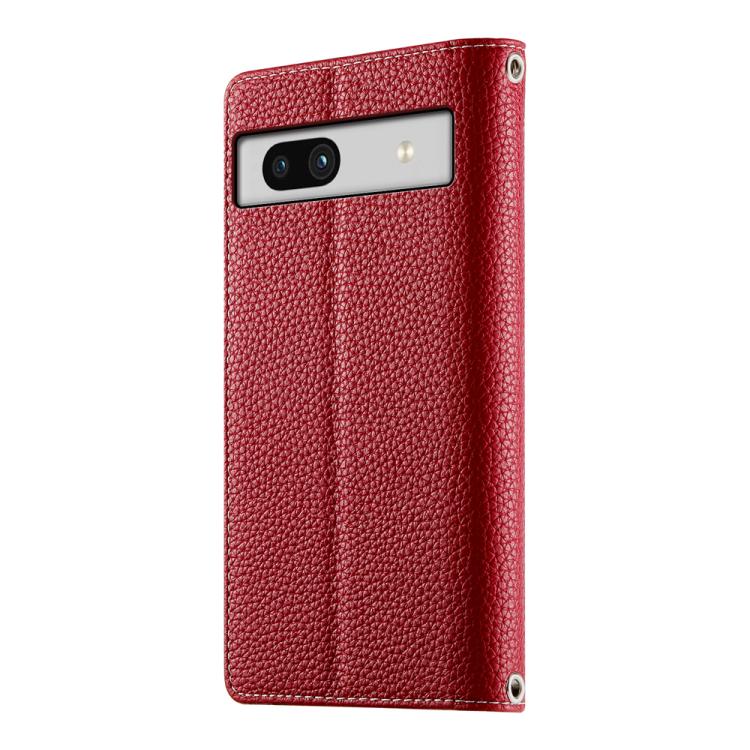 For Google Pixel 7a Stitching Multi-card Zipper Wallet Leather Phone Case with Short Strap
