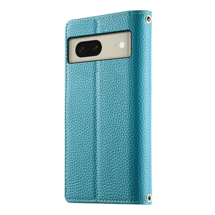 For Google Pixel 8 Stitching Multi-card Zipper Wallet Leather Phone Case with Short Strap