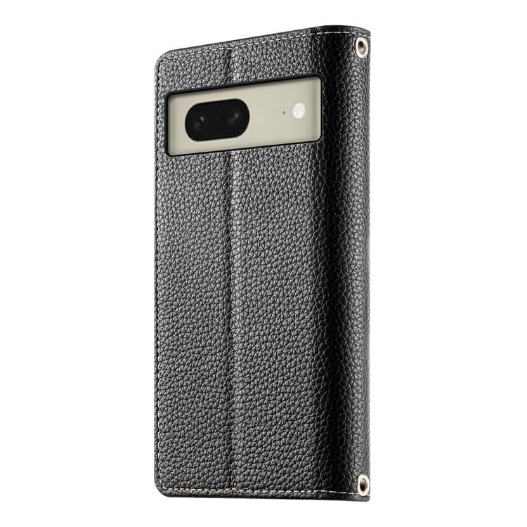 For Google Pixel 8 Stitching Multi-card Zipper Wallet Leather Phone Case with Short Strap