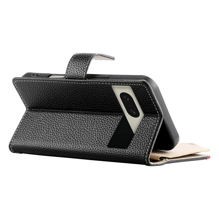 For Google Pixel 8 Stitching Multi-card Zipper Wallet Leather Phone Case with Short Strap
