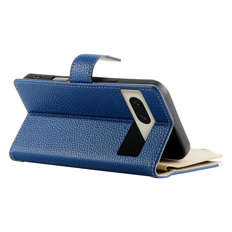 For Google Pixel 8 Stitching Multi-card Zipper Wallet Leather Phone Case with Short Strap