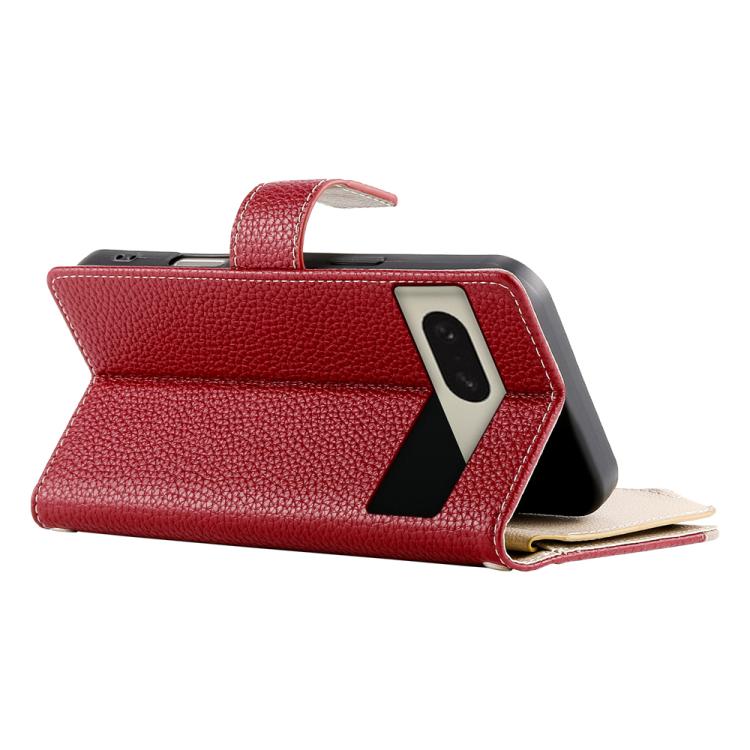 For Google Pixel 8 Stitching Multi-card Zipper Wallet Leather Phone Case with Short Strap