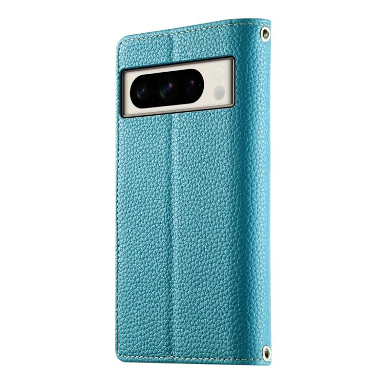 For Google Pixel 8 Pro Stitching Multi-card Zipper Wallet Leather Phone Case with Short Strap