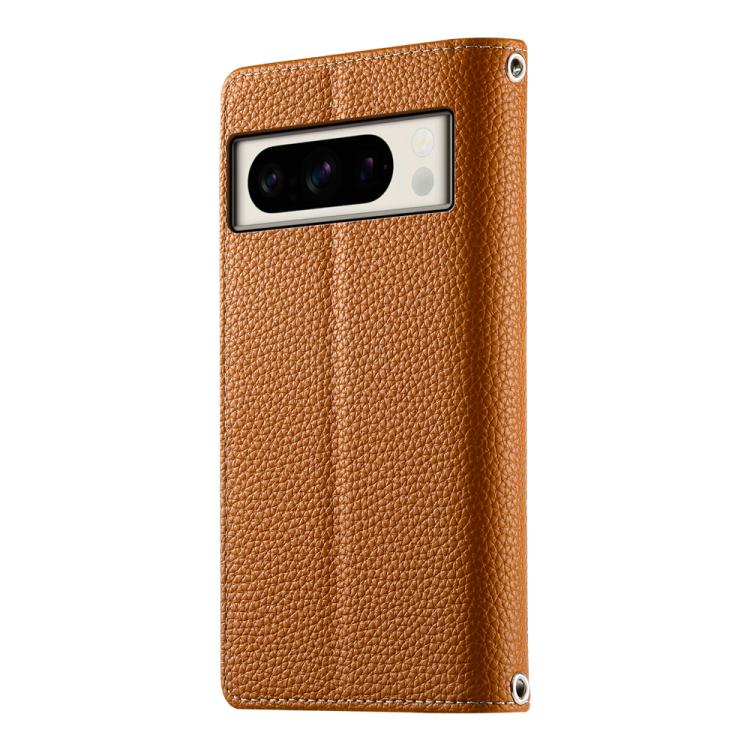 For Google Pixel 8 Pro Stitching Multi-card Zipper Wallet Leather Phone Case with Short Strap