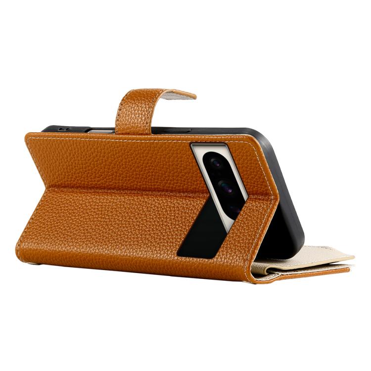 For Google Pixel 8 Pro Stitching Multi-card Zipper Wallet Leather Phone Case with Short Strap