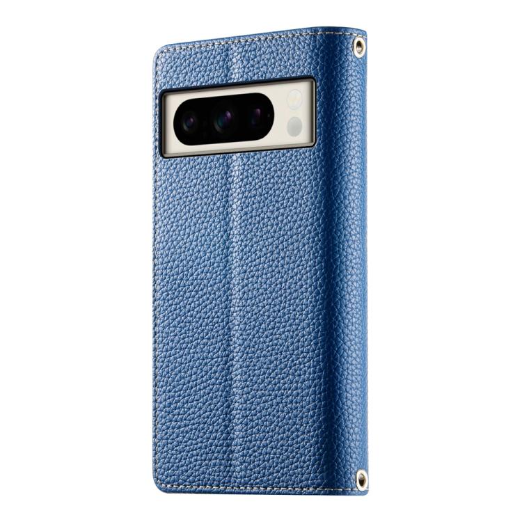 For Google Pixel 8 Pro Stitching Multi-card Zipper Wallet Leather Phone Case with Short Strap
