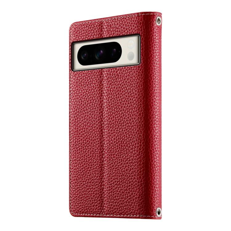 For Google Pixel 8 Pro Stitching Multi-card Zipper Wallet Leather Phone Case with Short Strap