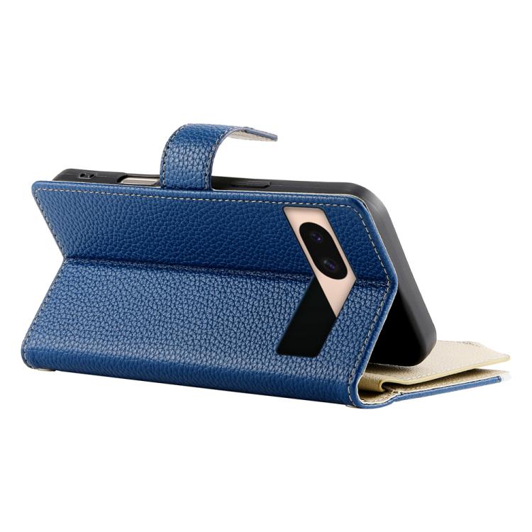 For Google Pixel 8a Stitching Multi-card Zipper Wallet Leather Phone Case with Short Strap