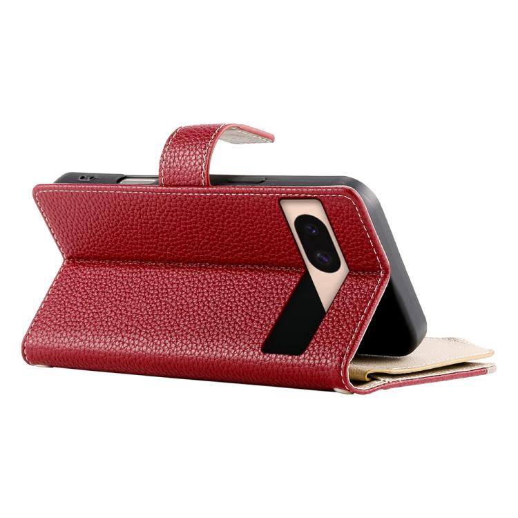 For Google Pixel 8a Stitching Multi-card Zipper Wallet Leather Phone Case with Short Strap