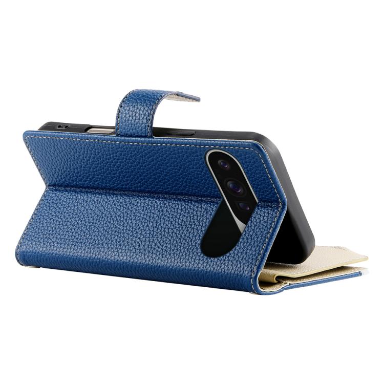 For Google Pixel 9 Pro XL / Pixel 10 Pro XL Stitching Multi-card Zipper Wallet Leather Phone Case with Short Strap
