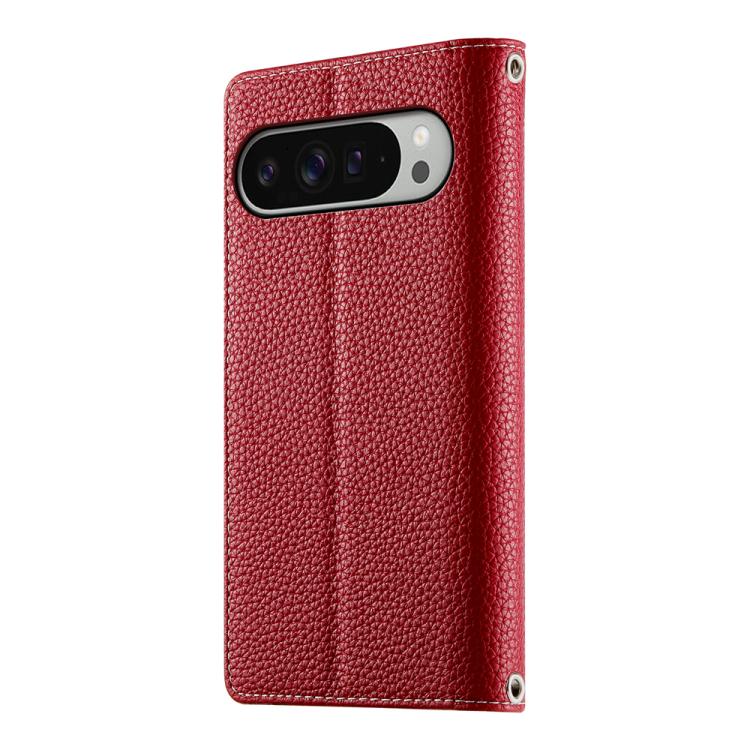 For Google Pixel 9 Pro XL / Pixel 10 Pro XL Stitching Multi-card Zipper Wallet Leather Phone Case with Short Strap