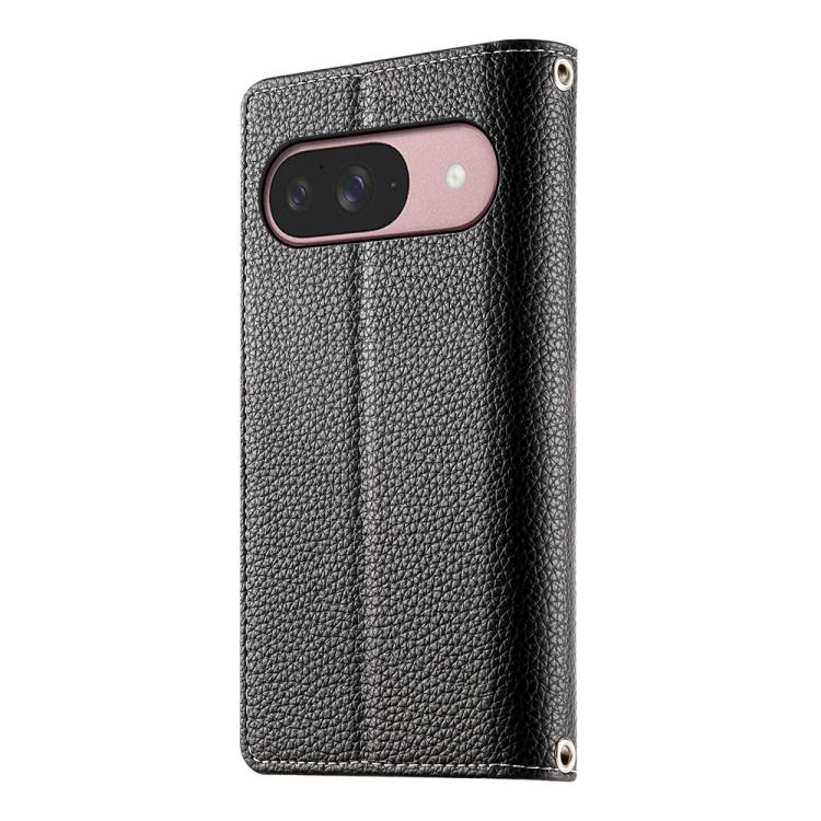 For Google Pixel 9 / 9 Pro / 10 / 10 Pro Stitching Multi-card Zipper Wallet Leather Phone Case with Short Strap