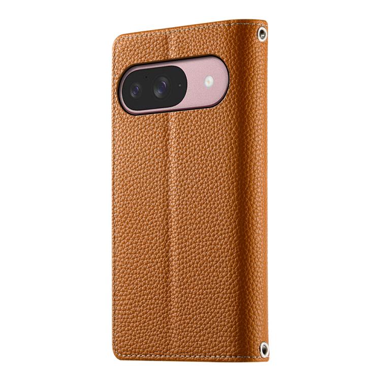 For Google Pixel 9 / 9 Pro / 10 / 10 Pro Stitching Multi-card Zipper Wallet Leather Phone Case with Short Strap