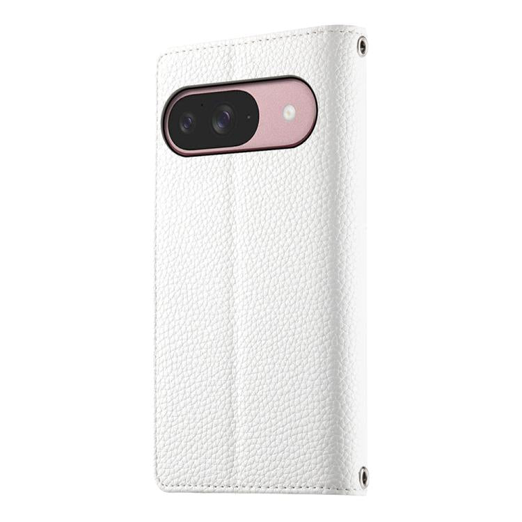 For Google Pixel 9 / 9 Pro / 10 / 10 Pro Stitching Multi-card Zipper Wallet Leather Phone Case with Short Strap