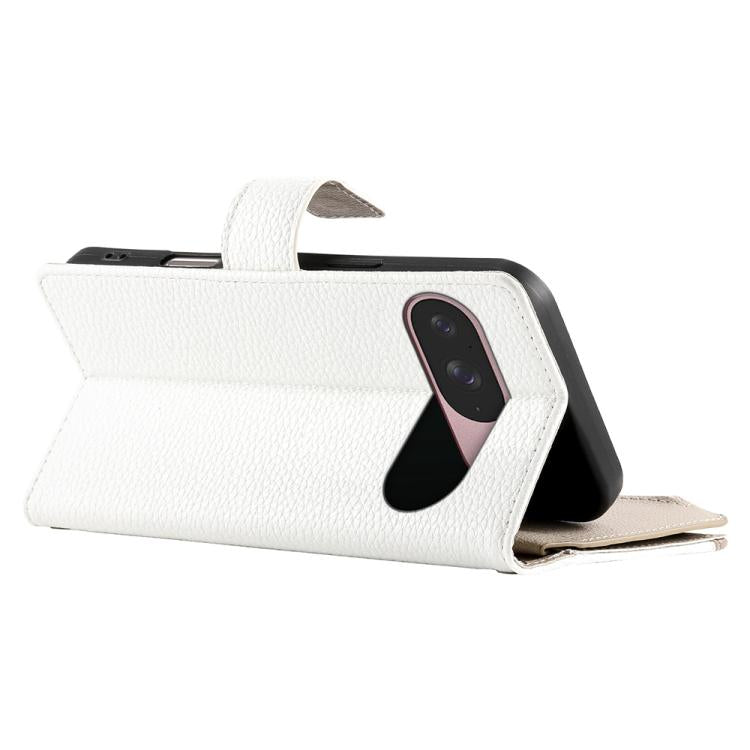 For Google Pixel 9 / 9 Pro / 10 / 10 Pro Stitching Multi-card Zipper Wallet Leather Phone Case with Short Strap