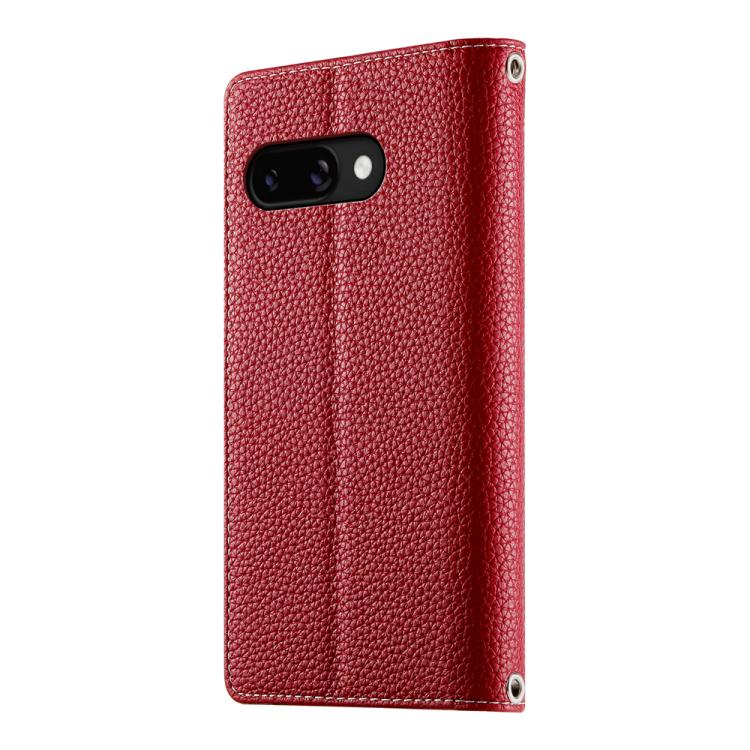 For Google Pixel 9a Stitching Multi-card Zipper Wallet Leather Phone Case with Short Strap