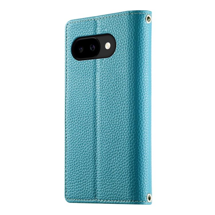 For Google Pixel 10a Stitching Multi-card Zipper Wallet Leather Phone Case with Short Strap