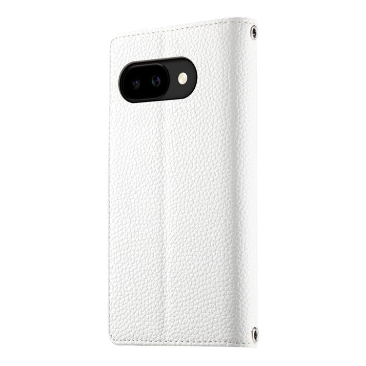 For Google Pixel 10a Stitching Multi-card Zipper Wallet Leather Phone Case with Short Strap
