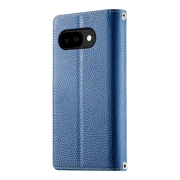 For Google Pixel 10a Stitching Multi-card Zipper Wallet Leather Phone Case with Short Strap
