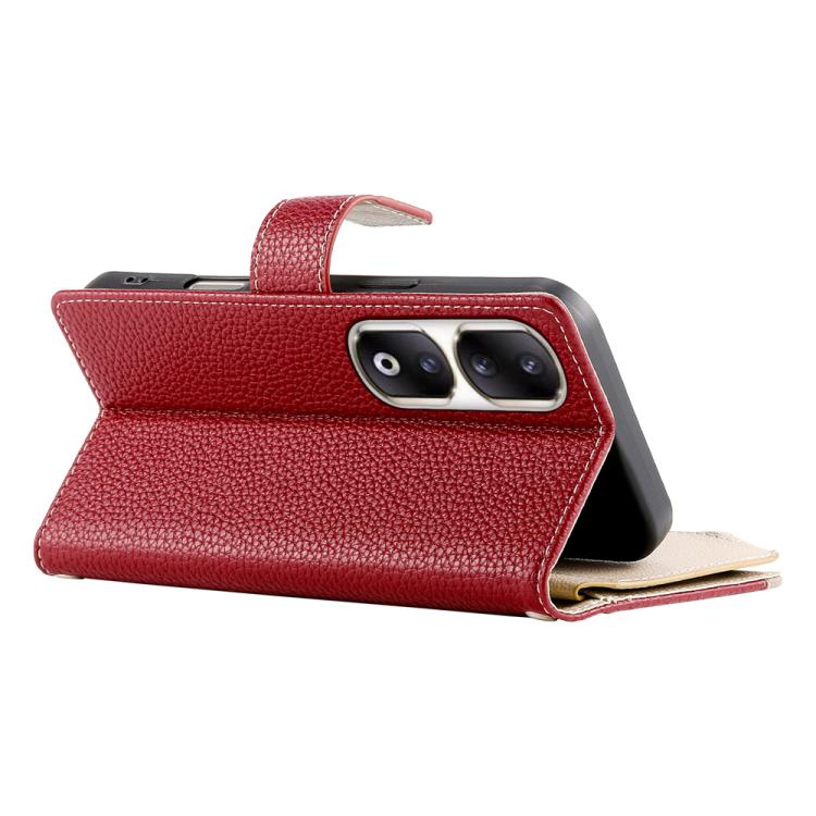 For Honor 90 Pro Stitching Multi-card Zipper Wallet Leather Phone Case with Short Strap