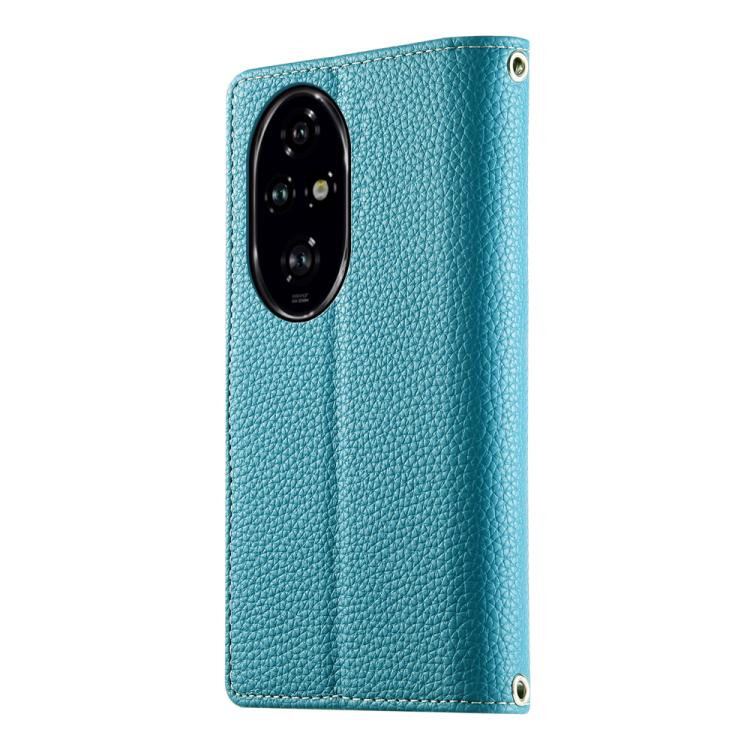 For Honor 200 Pro Stitching Multi-card Zipper Wallet Leather Phone Case with Short Strap