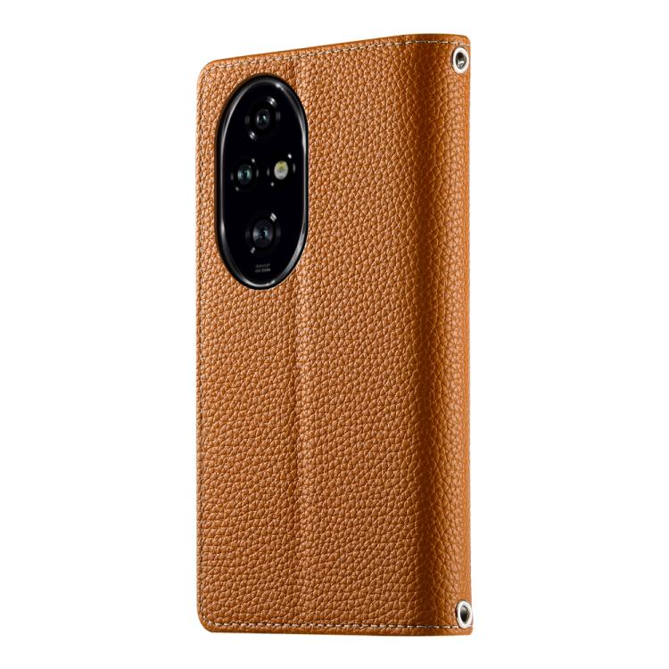 For Honor 200 Pro Stitching Multi-card Zipper Wallet Leather Phone Case with Short Strap